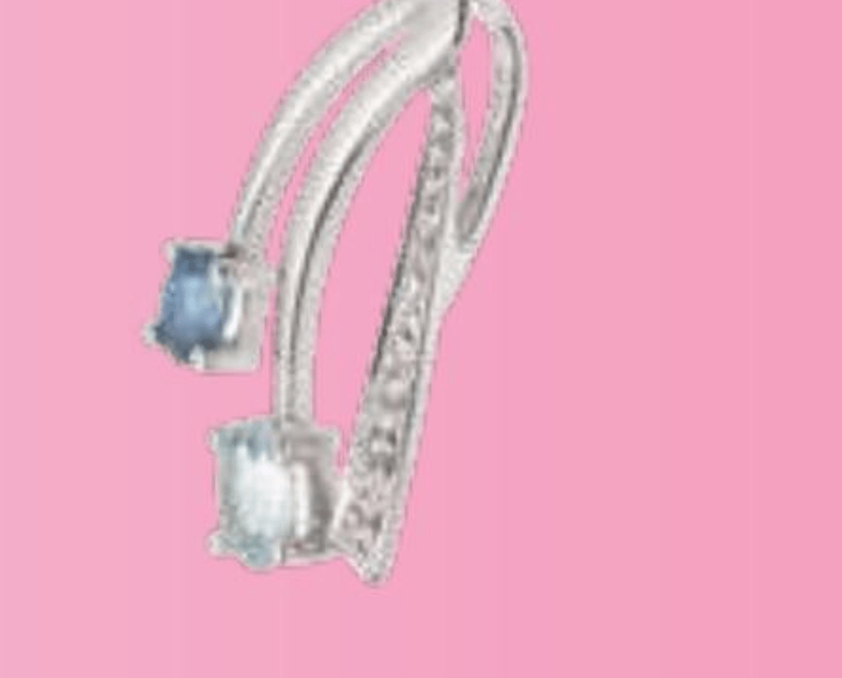 Obesek z modrim safirjem, akvamarinom in diamanti - Akcija v trgovini E.Leclerc