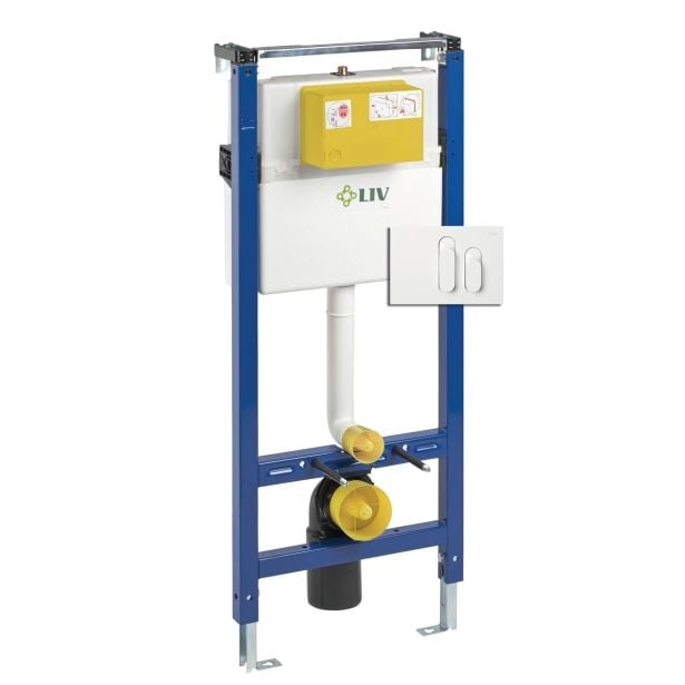 Podometni splakovalnik Liv Fix Pack 7522 Stand s tipko Tune – bela - Akcija v trgovini Merkur