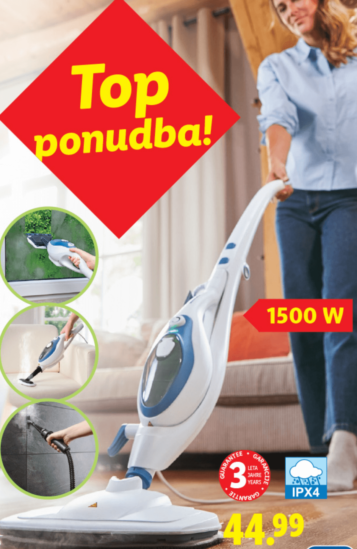 Silvercrest Parni čistilnik, 2 v 1 - Akcija v trgovini Lidl