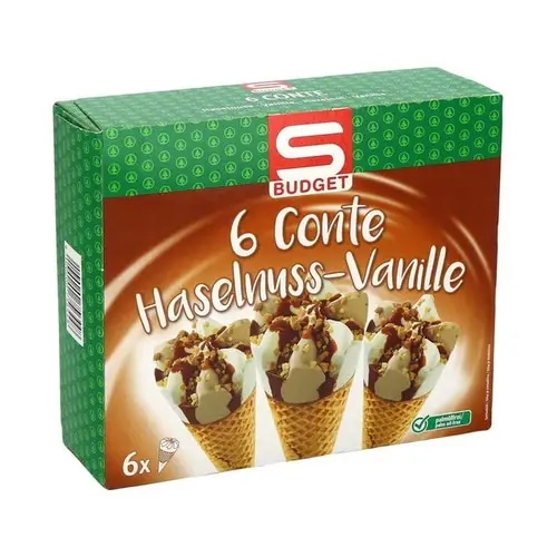 Budget Sladoled Korneti 6 x 120 ml - Akcija v trgovini Spar