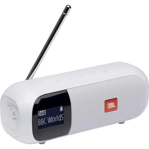 Prenosni zvočnik JBL Tuner 2 bel - Akcija v trgovini Harvey Norman