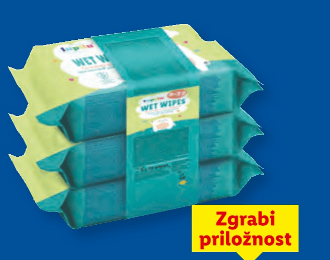 LUPILU Otroški vlažilni robčki 3 x 72 kosov - Akcija v trgovini Lidl