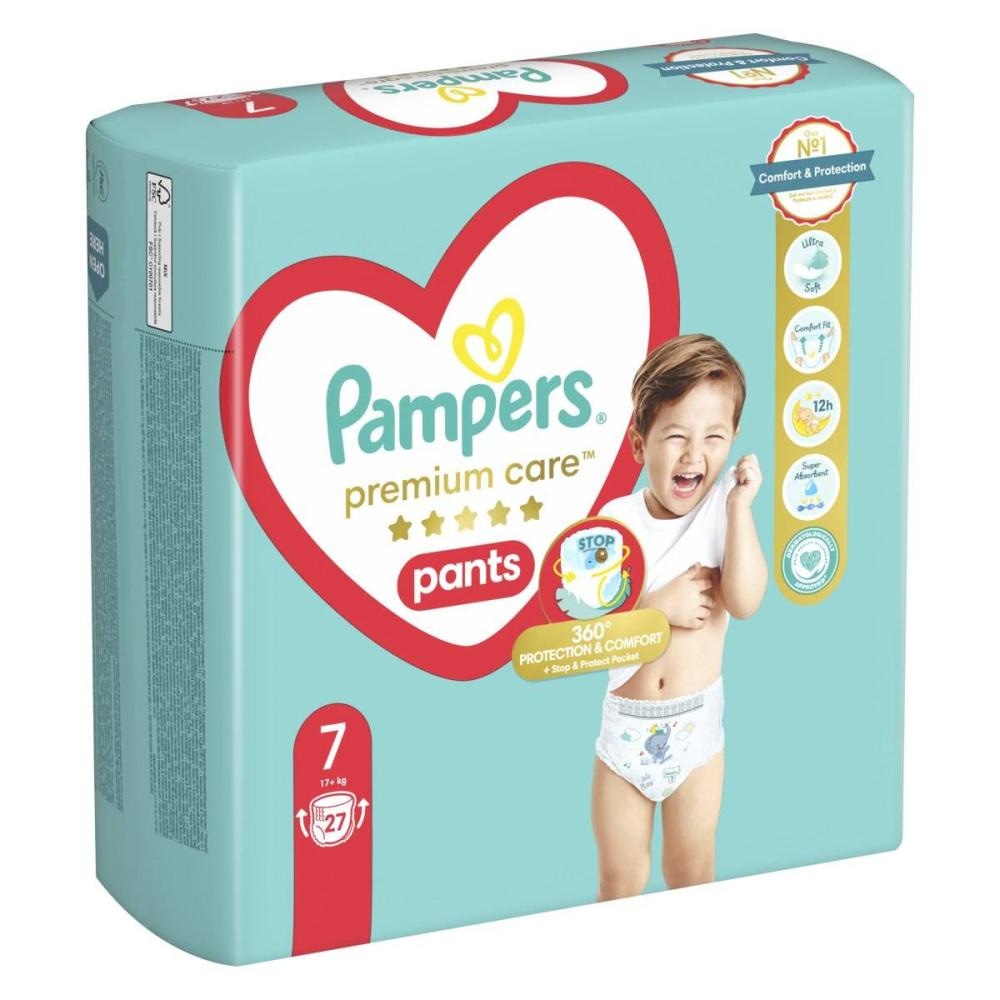 Plenice ali hlačne plenice Pampers premium - Akcija v trgovini Mercator