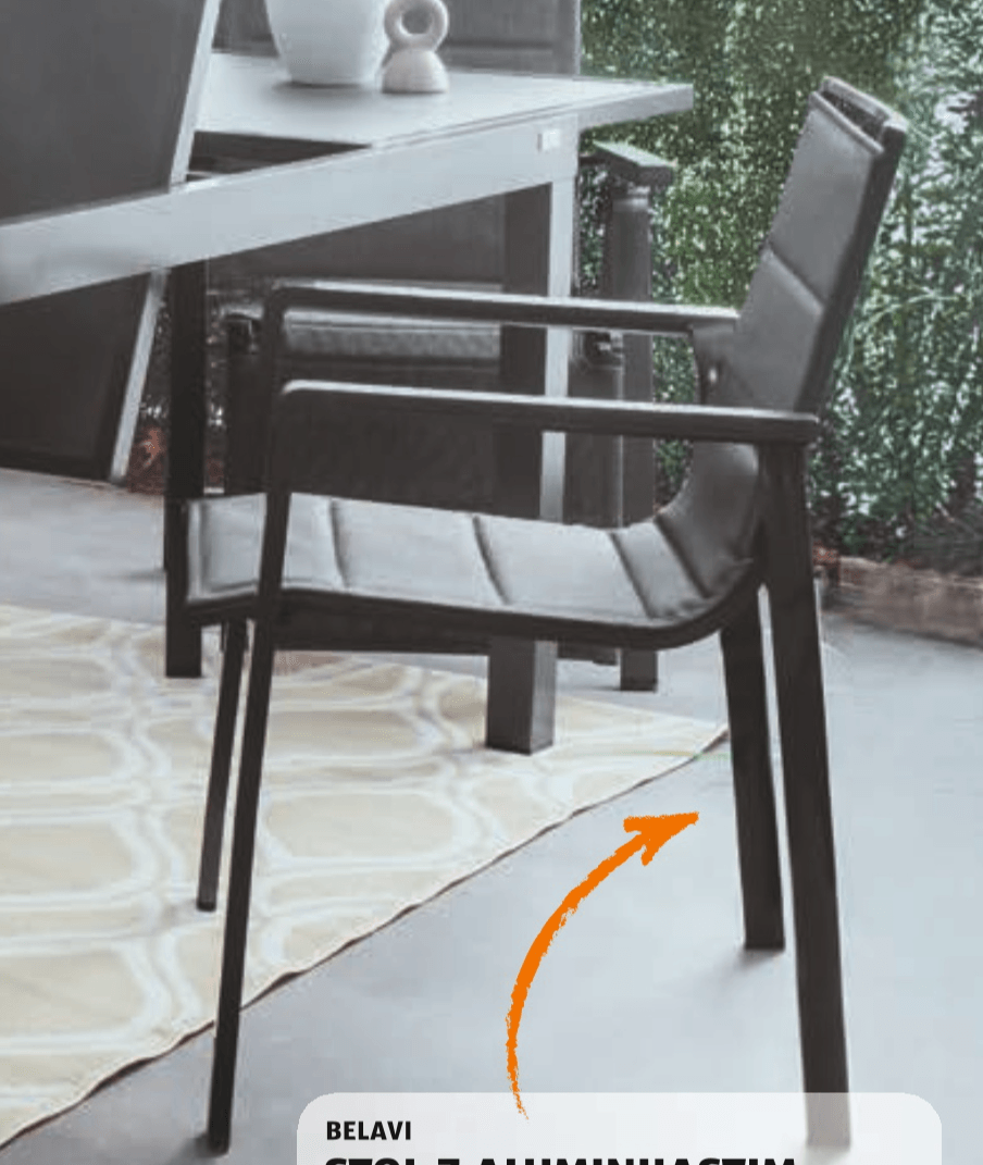 Stol z aluminijastim ogrodjem BELAVI - Akcija v trgovini Hofer