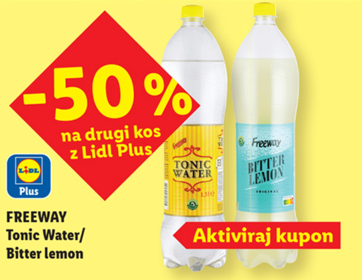Freeway Tonic Water/Bitter lemon 1,5 l - Akcija v trgovini Lidl