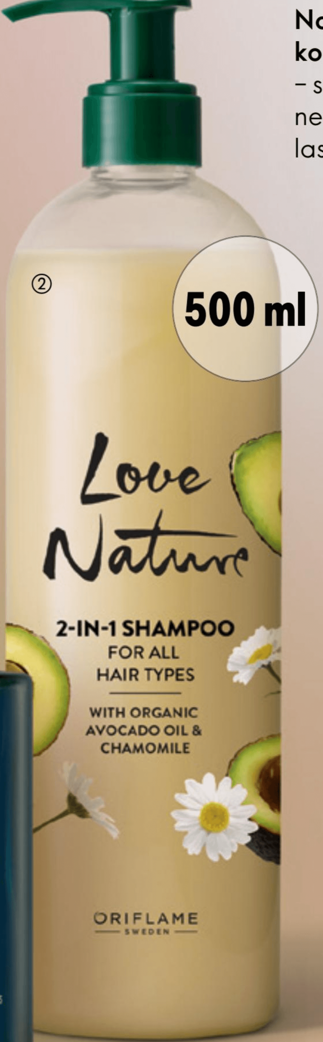Love Nature šampon za suhe lase s pšenico in kokosom iz biološke pridelave 250 ml - Akcija v trgovini Oriflame