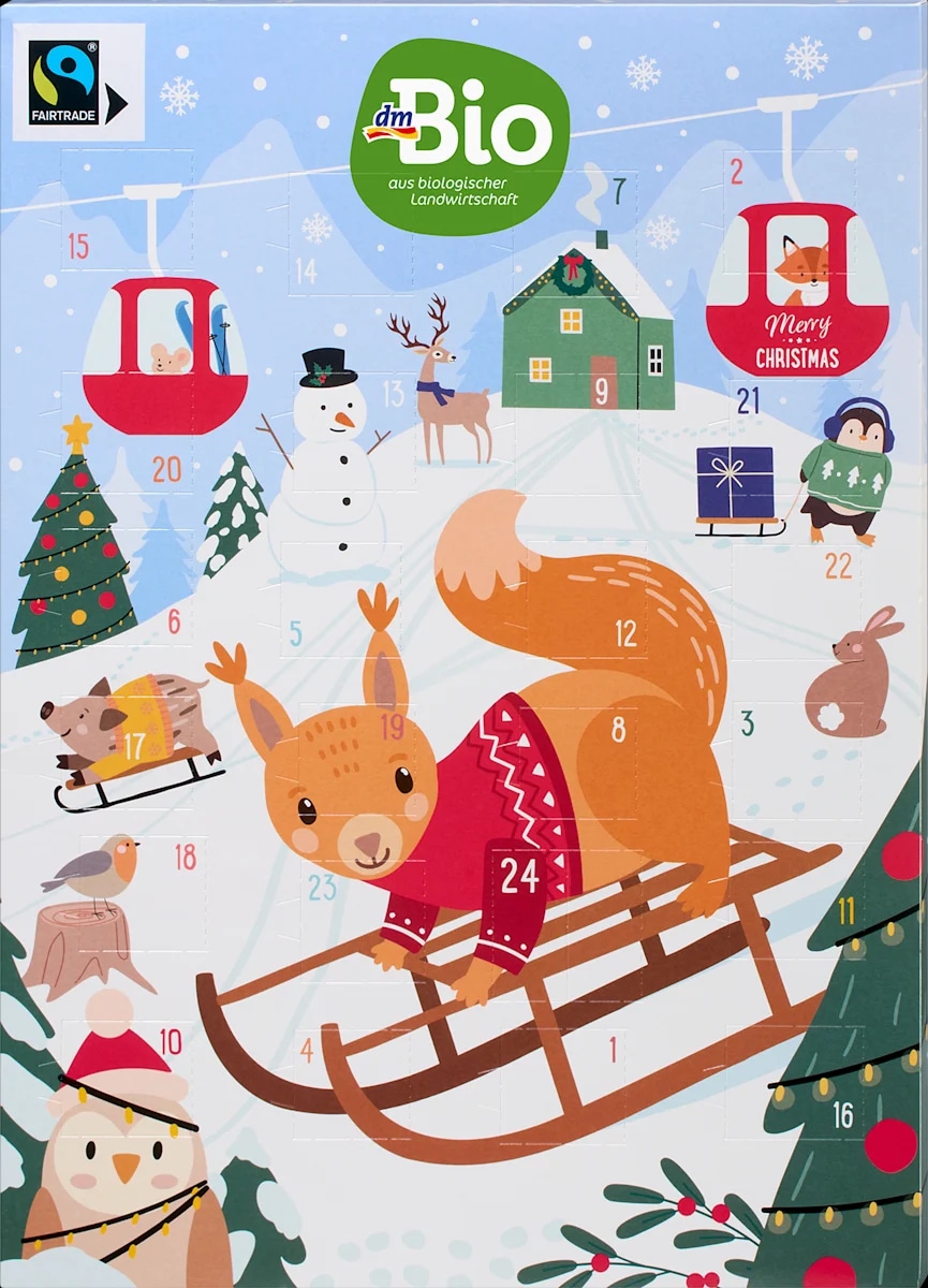 dmBio adventni koledar z mlečno čokolado - Akcija v trgovini Dm