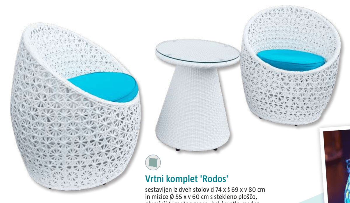 Vrtni komplet 'Rodos' - Akcija v trgovini Bauhaus