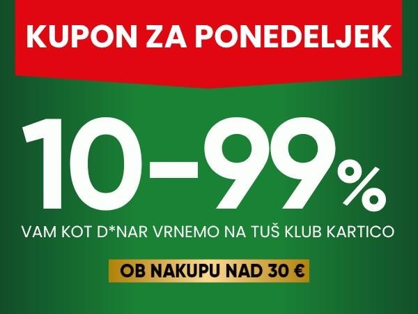 Kupon za vračilo denarja Akcija v trgovini Tuš