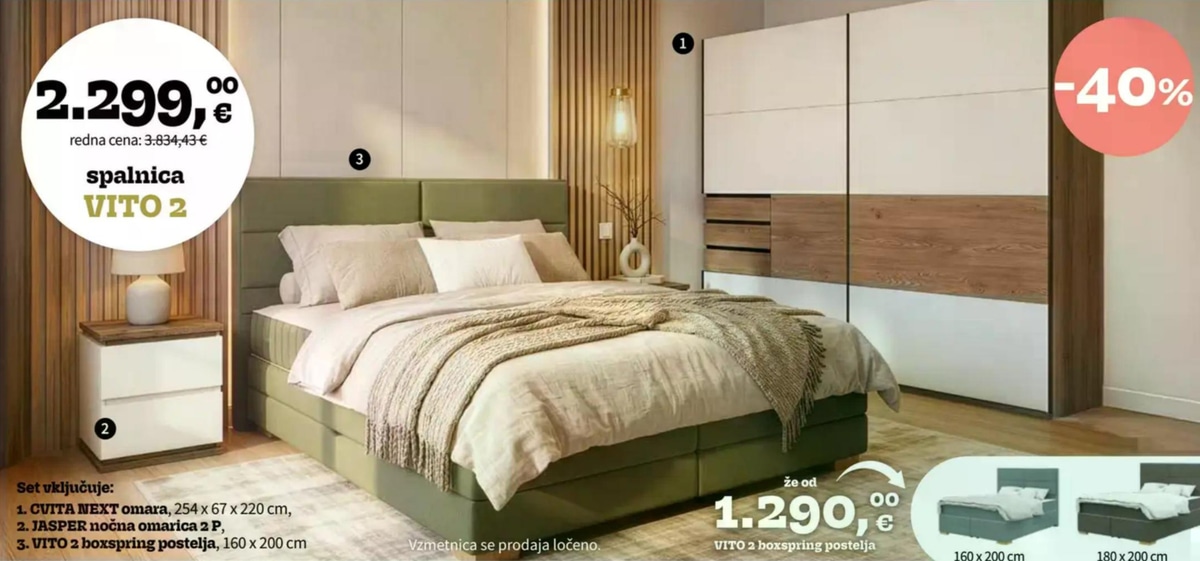 Spalnica VITO 2 - Akcija v trgovini Prima