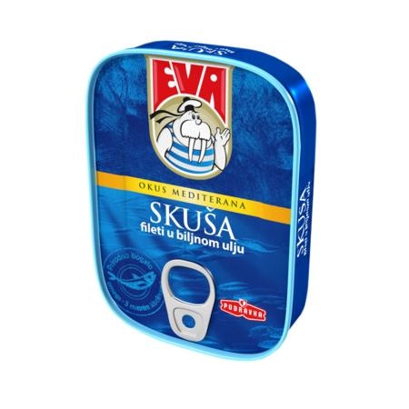 Skuša Eva 4 x 125 g - Akcija v trgovini Tuš