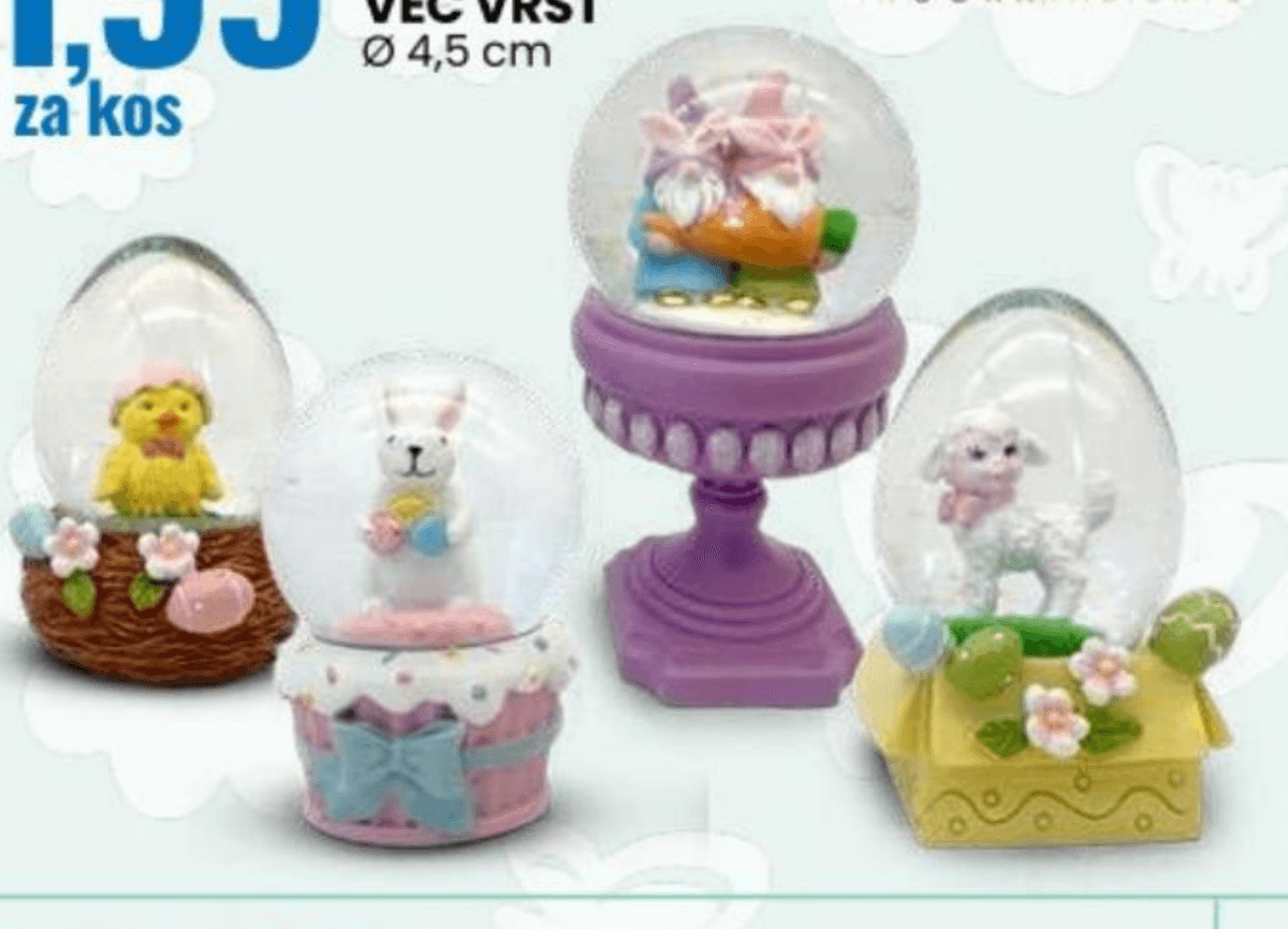 Velikonočna snežna krogla - Akcija v trgovini Eurospin