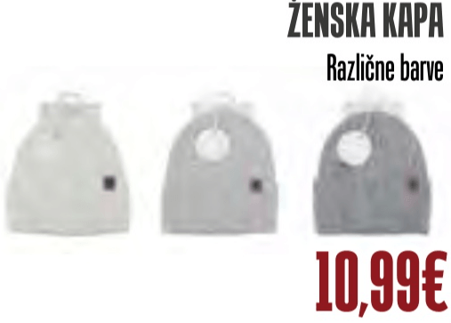 Ženska kapa - Akcija v trgovini Jager