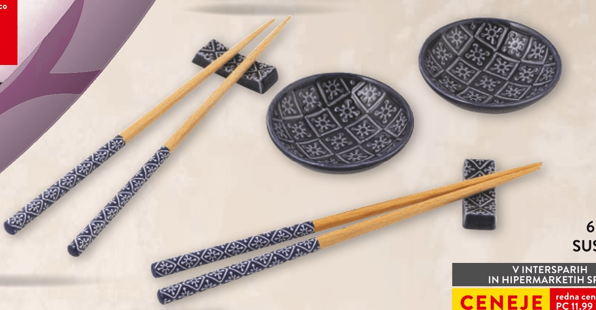 6-delni sushi set - Akcija v trgovini Spar