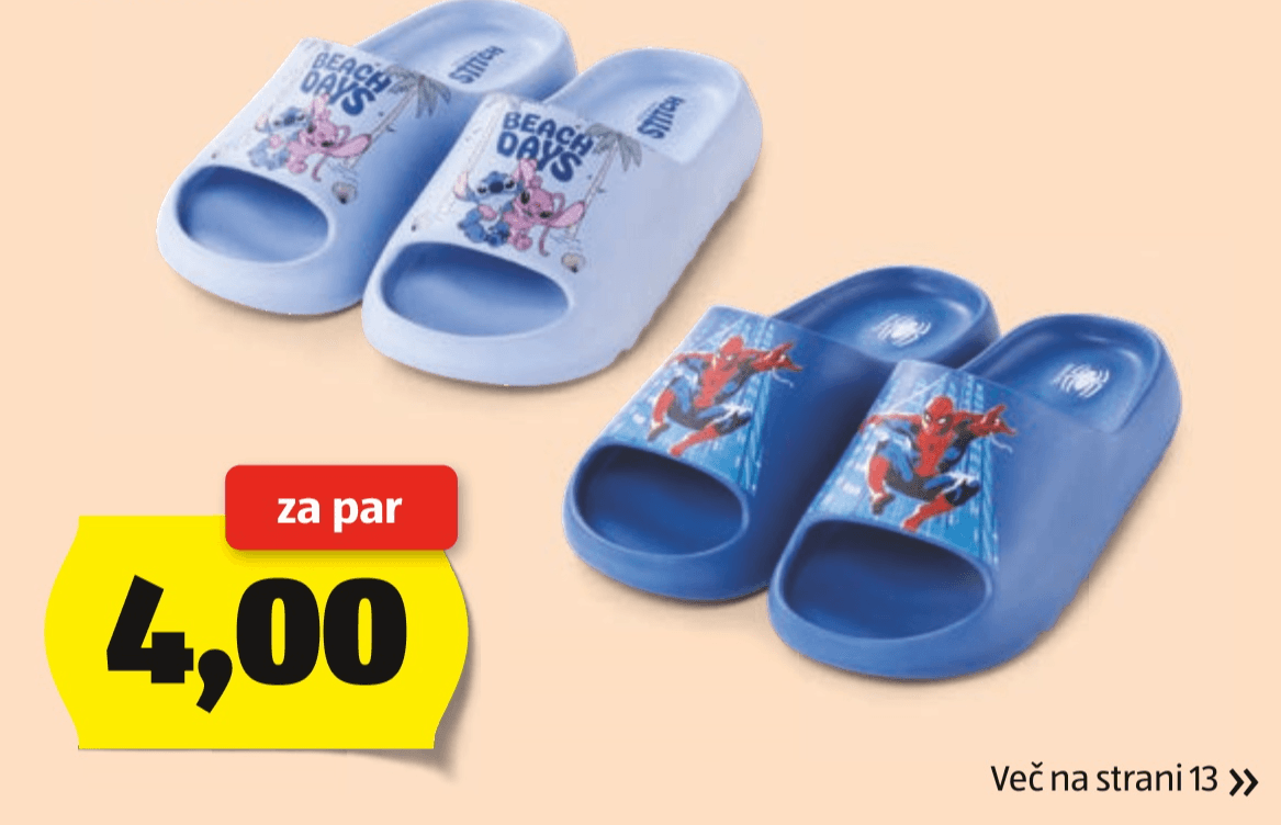Otroški licenčni natikači Licensed - Akcija v trgovini Hofer