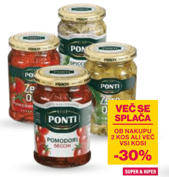 Vložnine Ponti - Akcija v trgovini Mercator