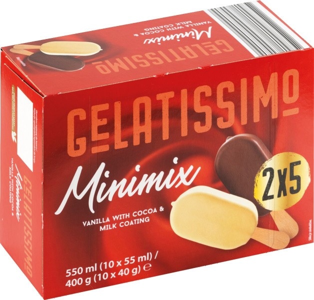 Gelatissimo Minimix 10 x 55 ml / 400 g - Akcija v trgovini Mercator