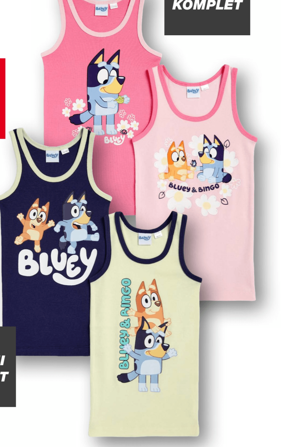 Otroška spodnja majica Bluey 2 kom - Akcija v trgovini Kik