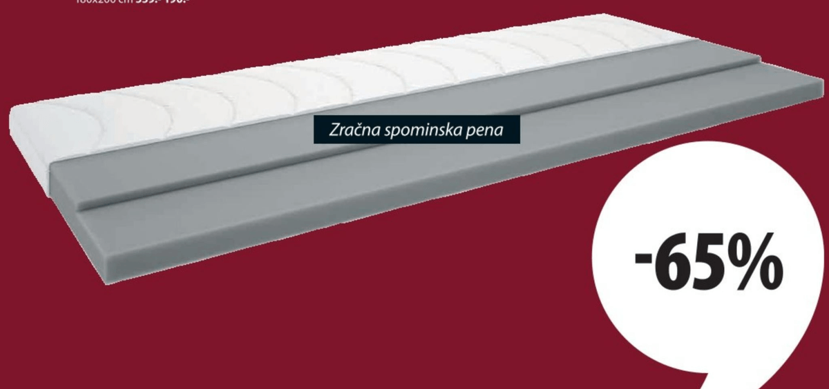 Nadvložek GULEN 90x190/200 cm WELLPUR - Akcija v trgovini Jysk