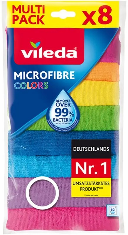VEČNAMENSKA KRPA MICROFIBRE COLORS XXL 8 kosov Vileda - Akcija v trgovini Obi