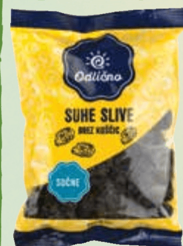 Suhe Slive Odlično 250 g - Akcija v trgovini Tuš