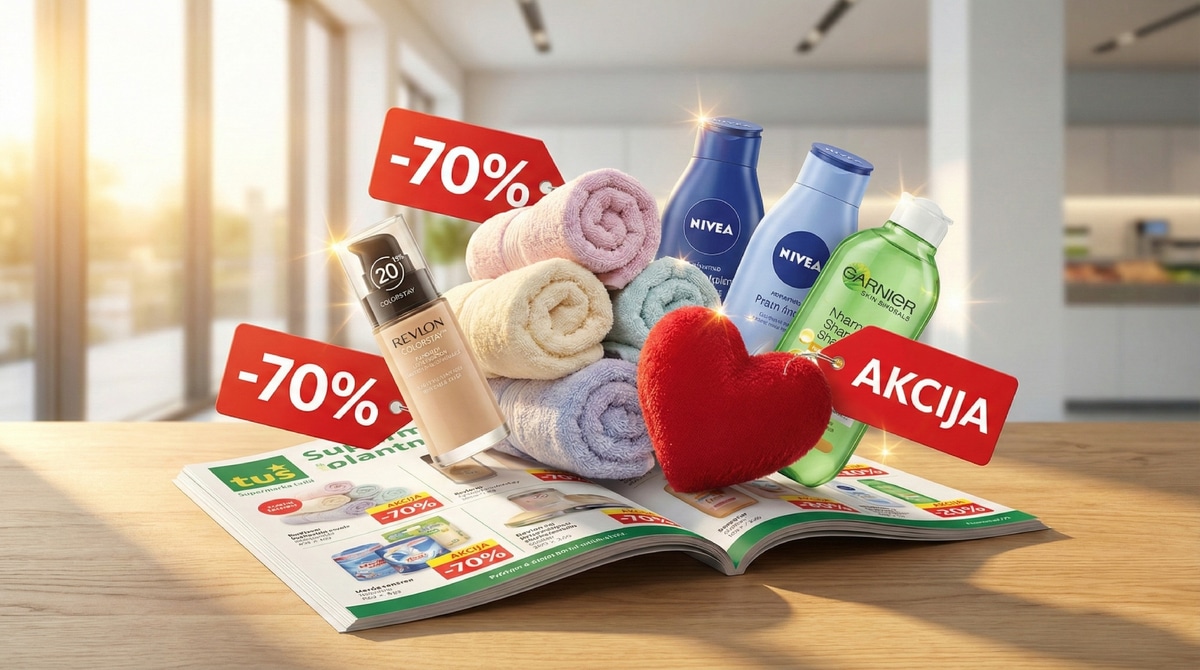 Tuš akcije: Norih -70% na kozmetiko! 💄 Poglejte novi letak (Januar 2026)