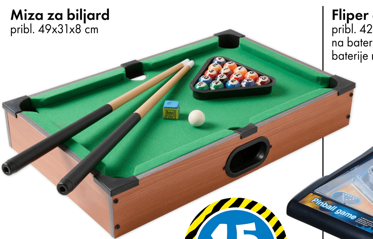 Miza za biljard - Akcija v trgovini Tedi