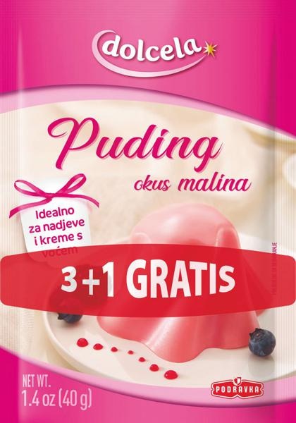 Dolcela Puding 180 g (čokolada), 148 g (vanilja), 160 g (malina) - Akcija v trgovini Tuš