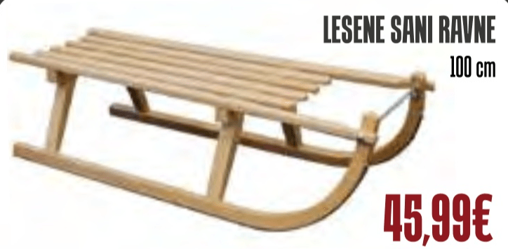 Lesene sani ravne 100 cm - Akcija v trgovini Jager