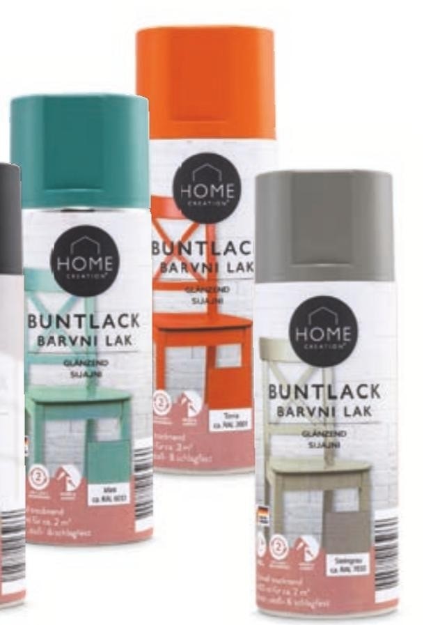 Home Creation lak v razpršilu Buntlack 400 ml Akcija v trgovini Hofer