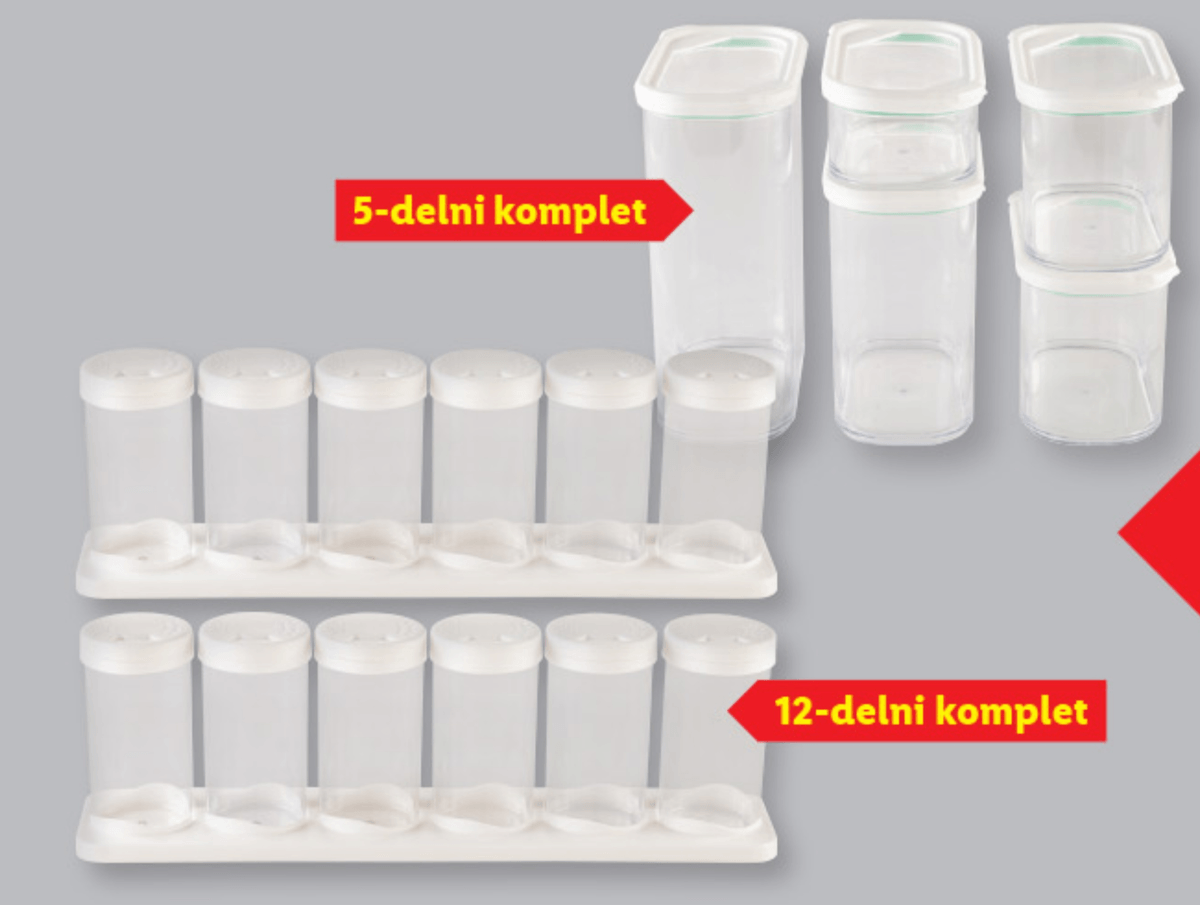LIVARNO home Komplet posodic za shranjevanje - Akcija v trgovini Lidl
