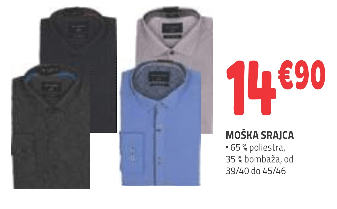 Moška srajca - Akcija v trgovini E.Leclerc