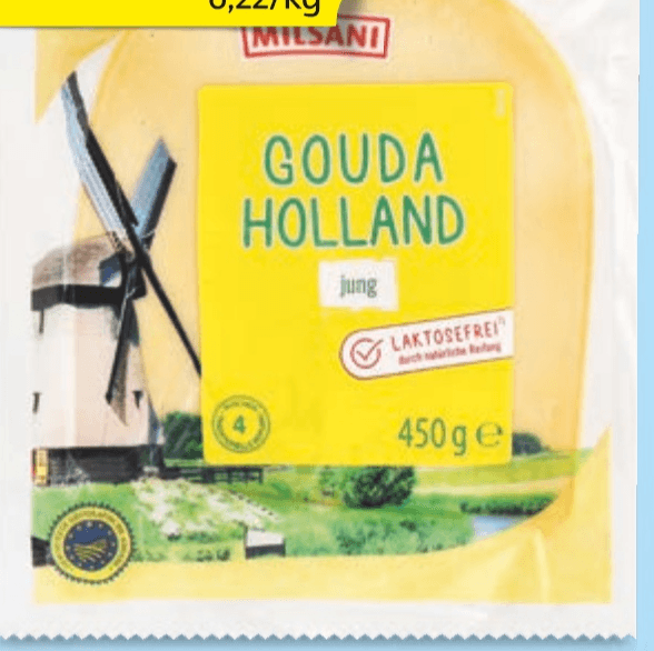 Milsani nizozemska gavda 450 g Akcija v trgovini Hofer