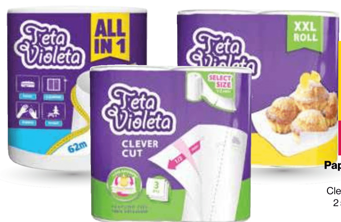 Papirnate brisače Teta Violeta od 1,1/1 do 2/1 - Akcija v trgovini Mercator