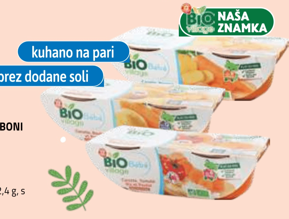 Bio zelenjavni obrok Bébé 2x 200 g Bio Bébé - Akcija v trgovini E.Leclerc