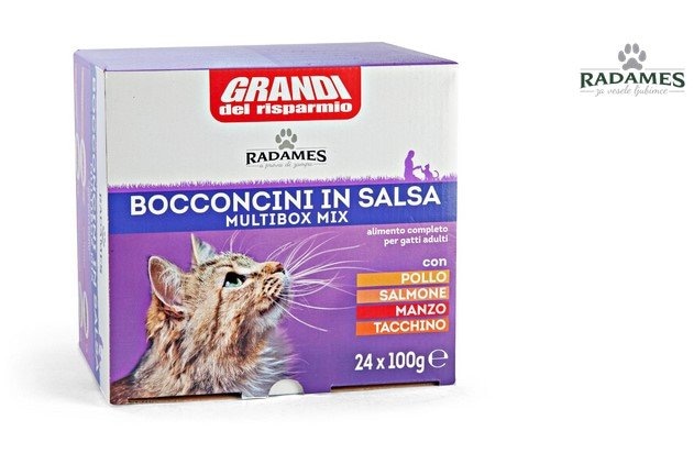 Radames Bocconcini in Salsa hrana za mačke 12 x 100 g - Akcija v trgovini Eurospin