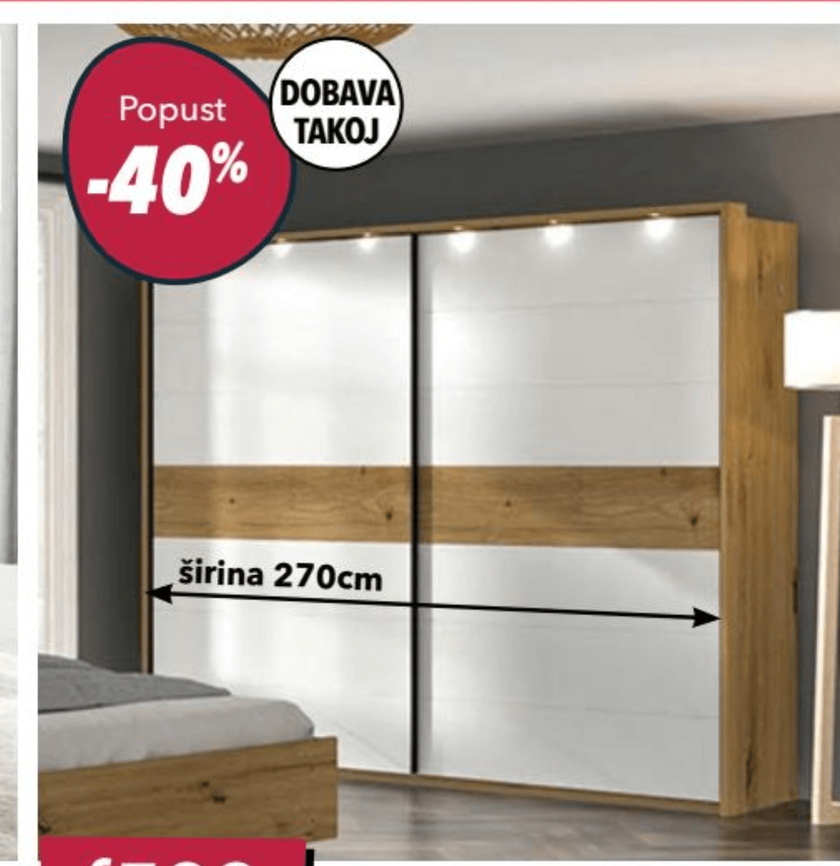 Omara OSLO 270x225x60cm - Akcija v trgovini Harvey Norman