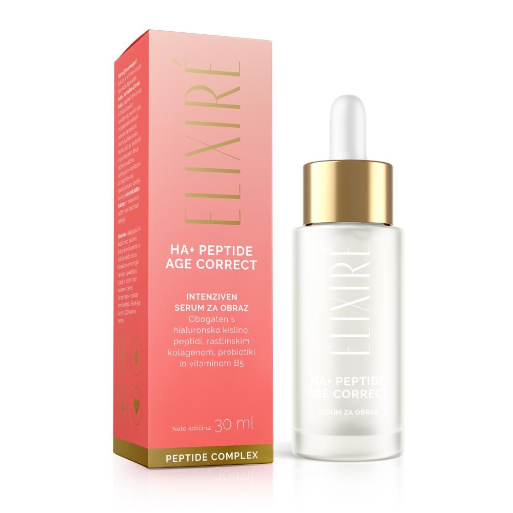 Elixiré Ha+ Peptide Age Correct intenziven serum za obraz 30 ml - Akcija v trgovini Dm