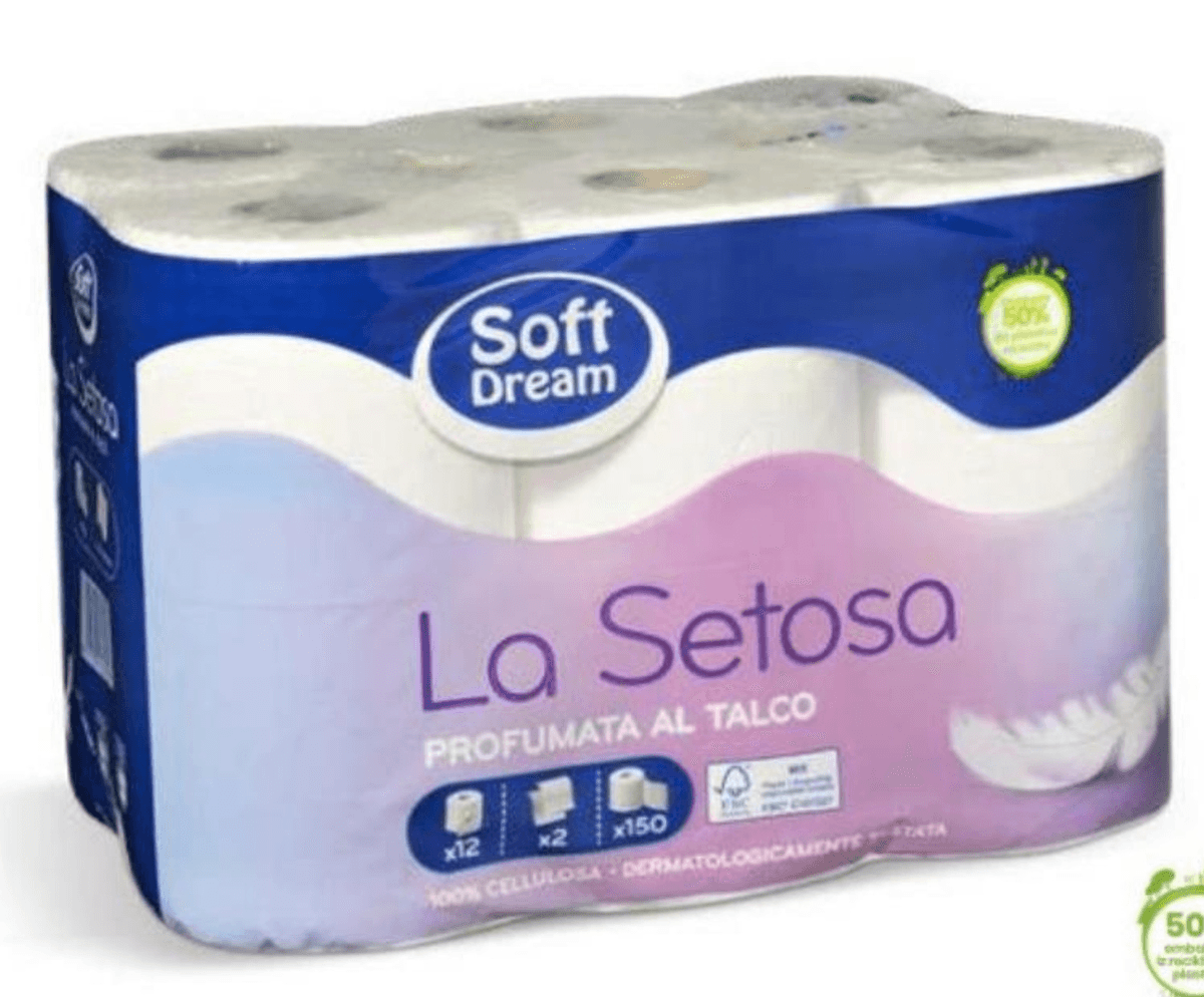 Toaletni papir Soft Dream La Setosa 12 ROL - Akcija v trgovini Eurospin