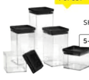 Set posod za shranjevanje 5/1 homeware - Akcija v trgovini Lesnina