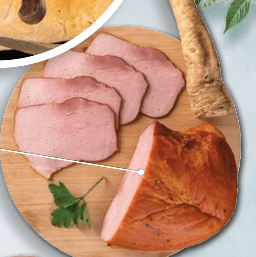 Prekajena šunka Mesarstvo Oblak - Akcija v trgovini E.Leclerc