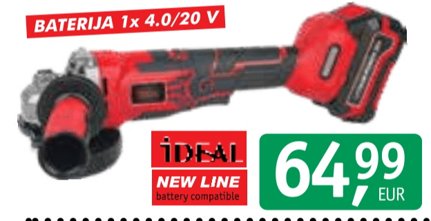 Aku kotni brusilnik Ideal New Line DPAG2051 - Akcija v trgovini Jager