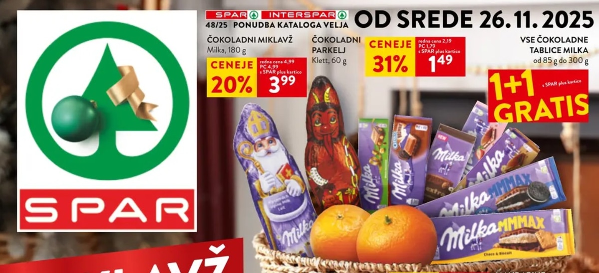Spar katalog Akcijska ponudba od 26.11. do 02.12.2025