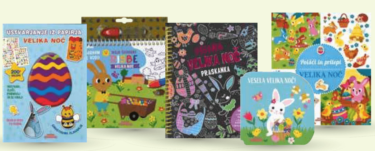 Izbrane otroške velikonočne knjige Založba Grahovac - Akcija v trgovini Mercator