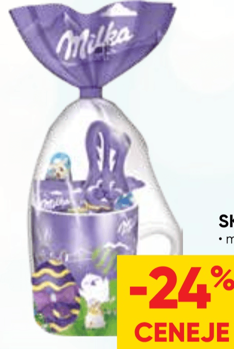 Velikonočna skodelica Milka 94 g - Akcija v trgovini Tuš