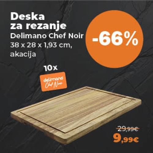 Deska za rezanje Delimano Chef Noir - Akcija v trgovini Mercator