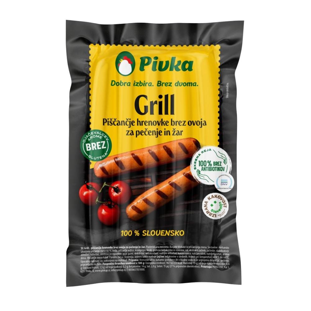 Piščančje Grill Hrenovke Pivka 400 g - Akcija u trgovini E.Leclerc