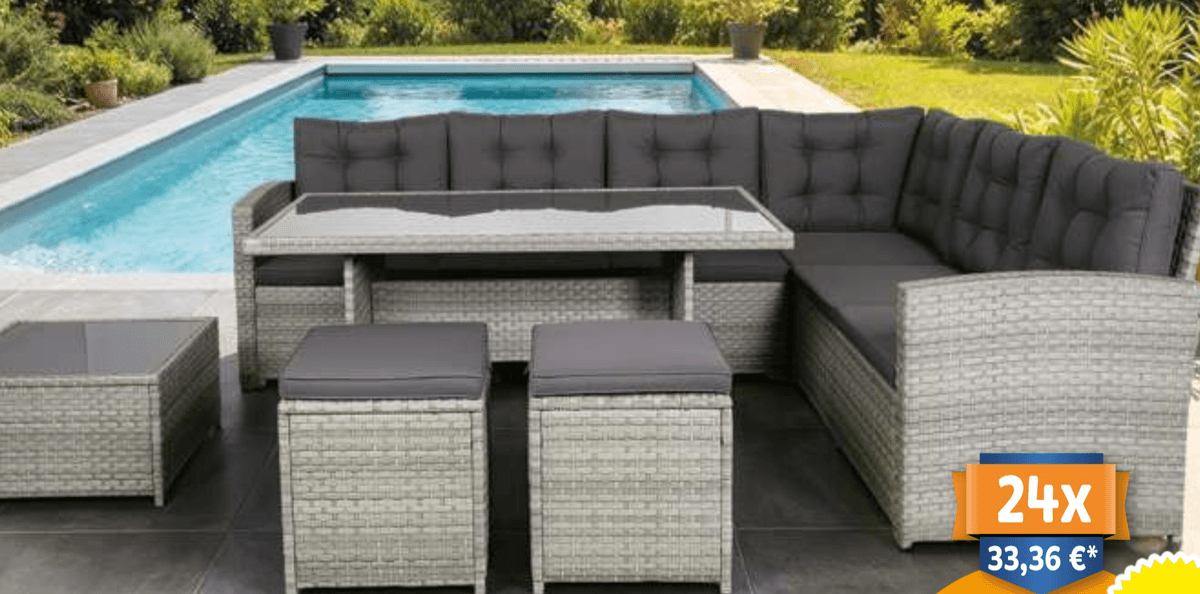 Vrtna kotna garnitura - Akcija v trgovini E.Leclerc