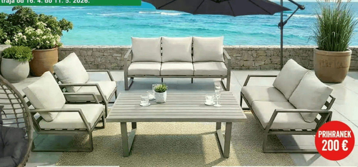 Vrtna garnitura LUMINA - Akcija v trgovini Pevex