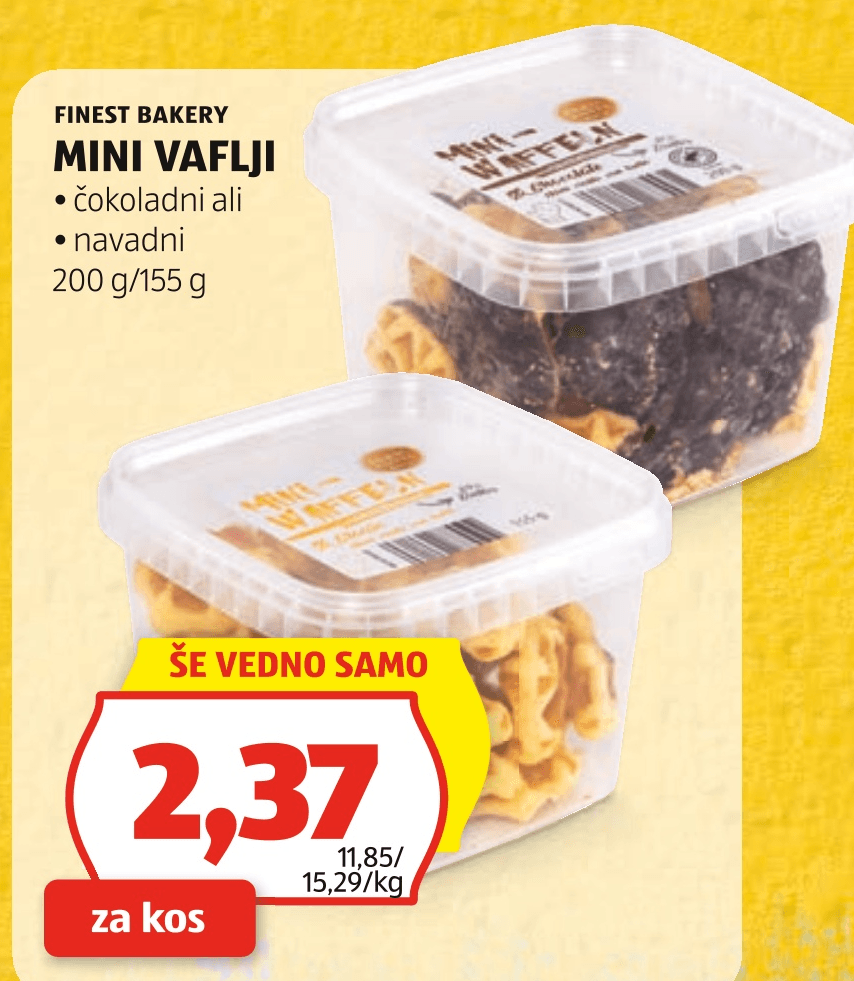 Finest Bakery Mini vaflji 200 g/155 g - Akcija v trgovini Hofer